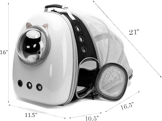 Back Expandable Cat Astronaut Bubble Backpack Airline Approved