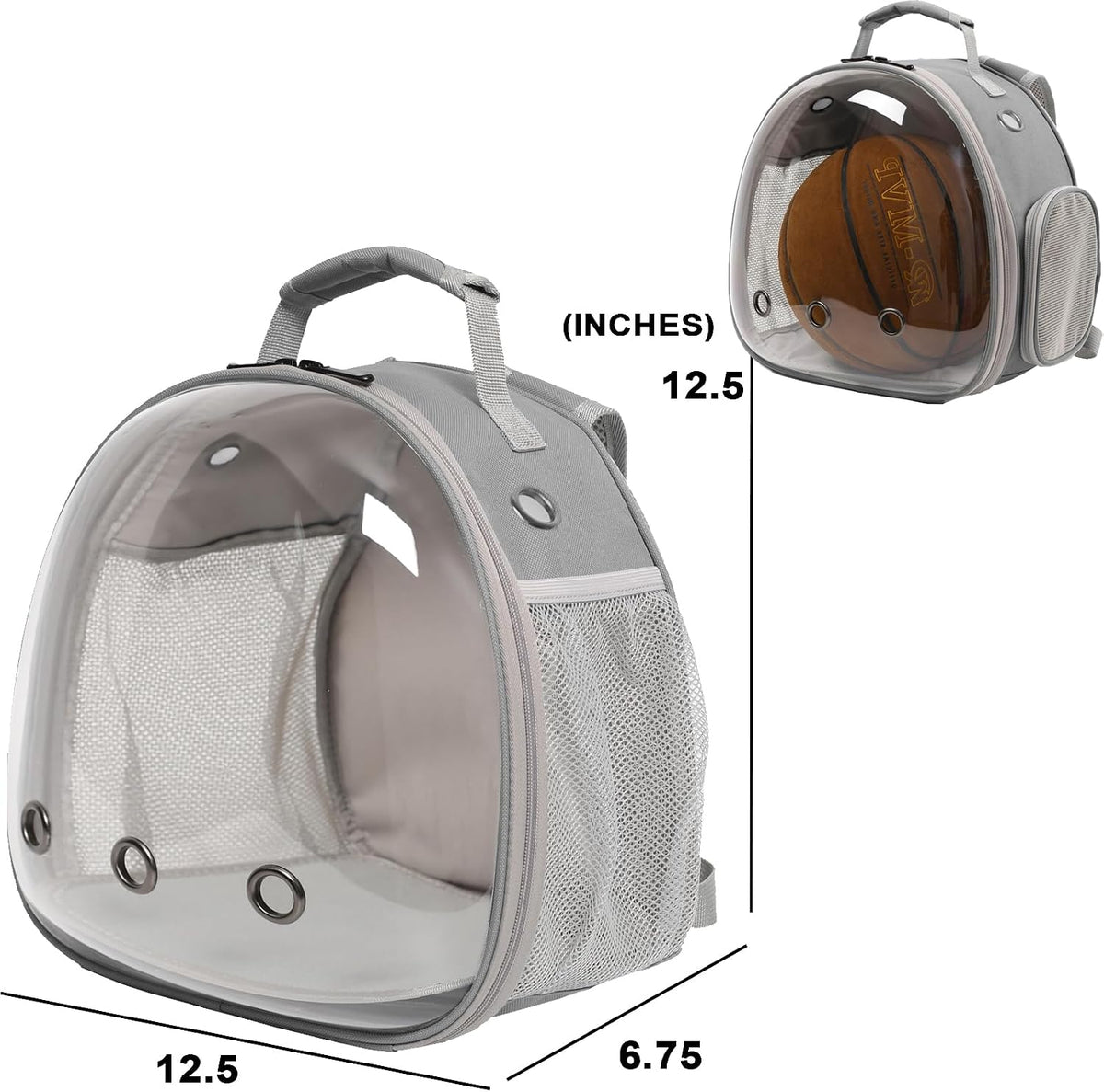 Grey Reptile Bearded Dragon Bubble Backpack Airline Approved