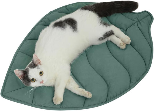 30x20 Leaf Shaped Cotton Warming Cat Bed Mat