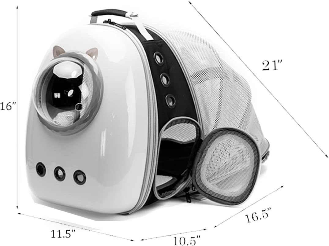 Back Expandable Cat Astronaut Bubble Backpack Airline Approved