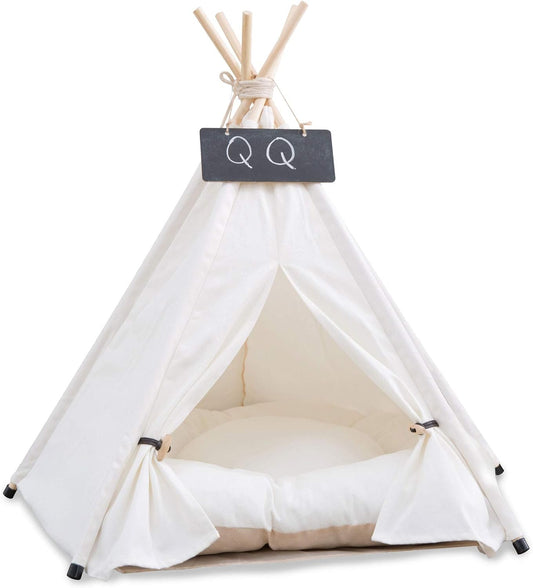 Modern Pet Teepee Tent with Cushion for Dogs Cats
