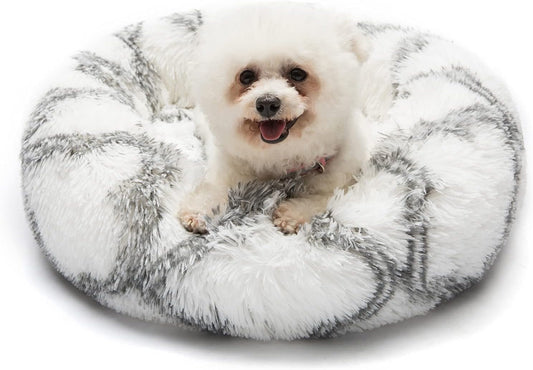 20" Washable Donut Calming Cat Bed Fluffy Warm