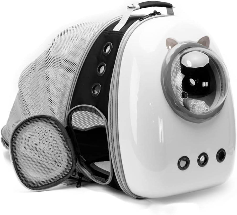Back Expandable Cat Astronaut Bubble Backpack Airline Approved