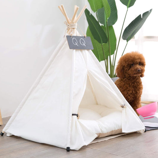 Modern Pet Teepee Tent with Cushion for Dogs Cats