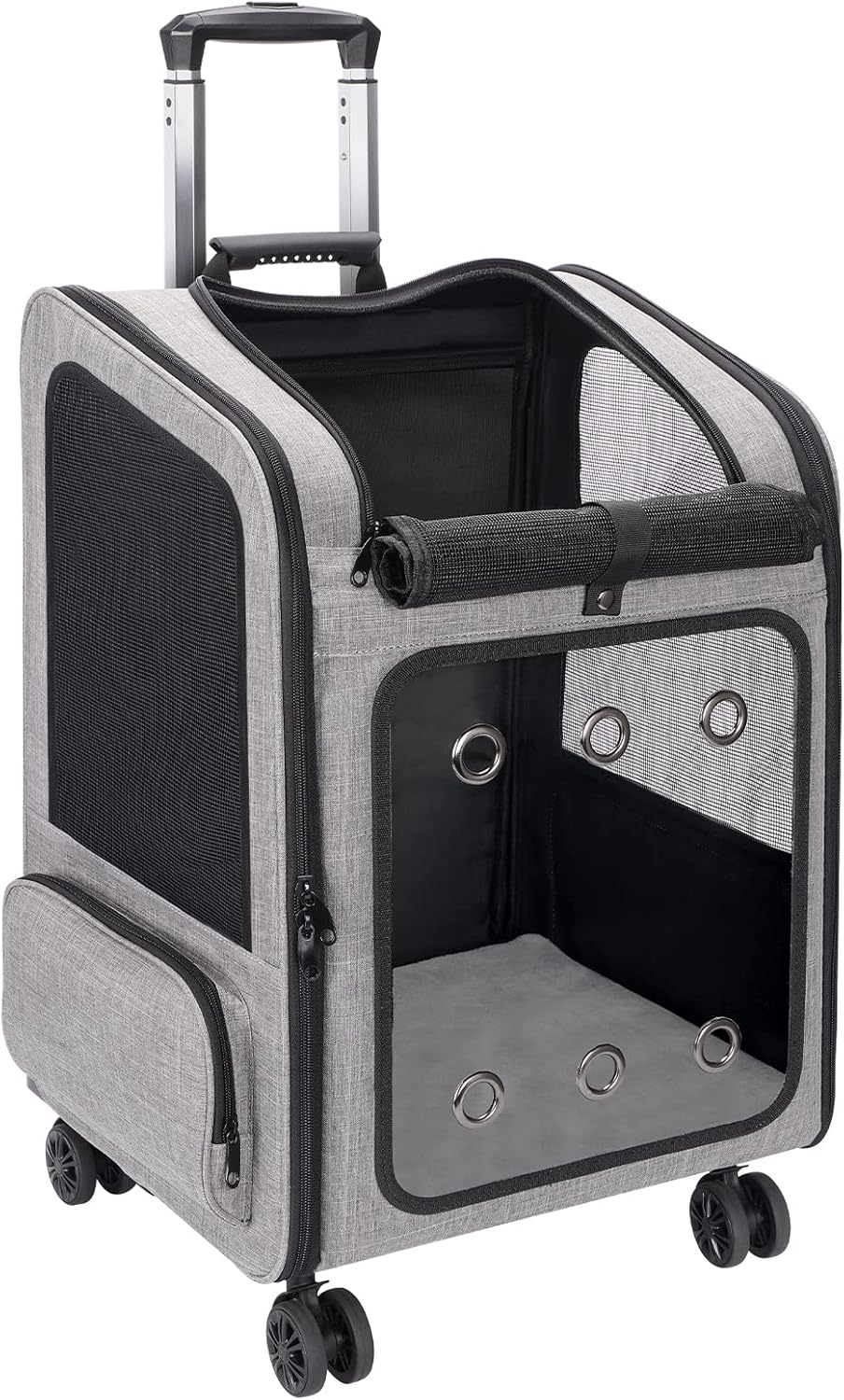 Extra Large Pet Carrier Backpack with Wheels under 30 lbs