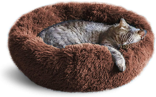 Washable Calming Pet Bed for Cats and Kittens Large