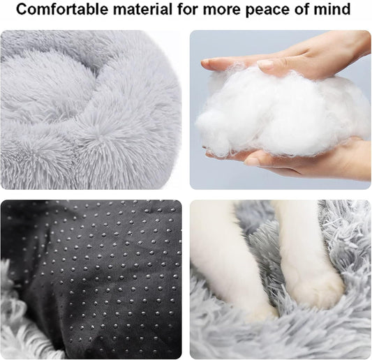20" Washable Round Pet Bed Slip-Resistant Bottom
