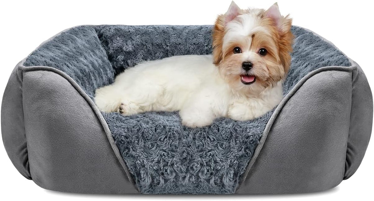 Rectangle Washable Orthopedic Calming Dog Bed 20x19x6