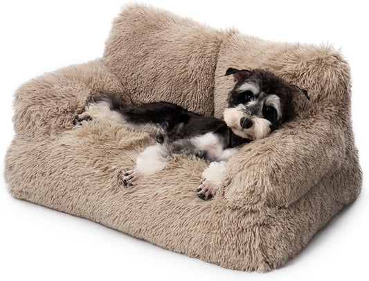 Brown Washable Calming Cat Couch Bed Anti-Slip