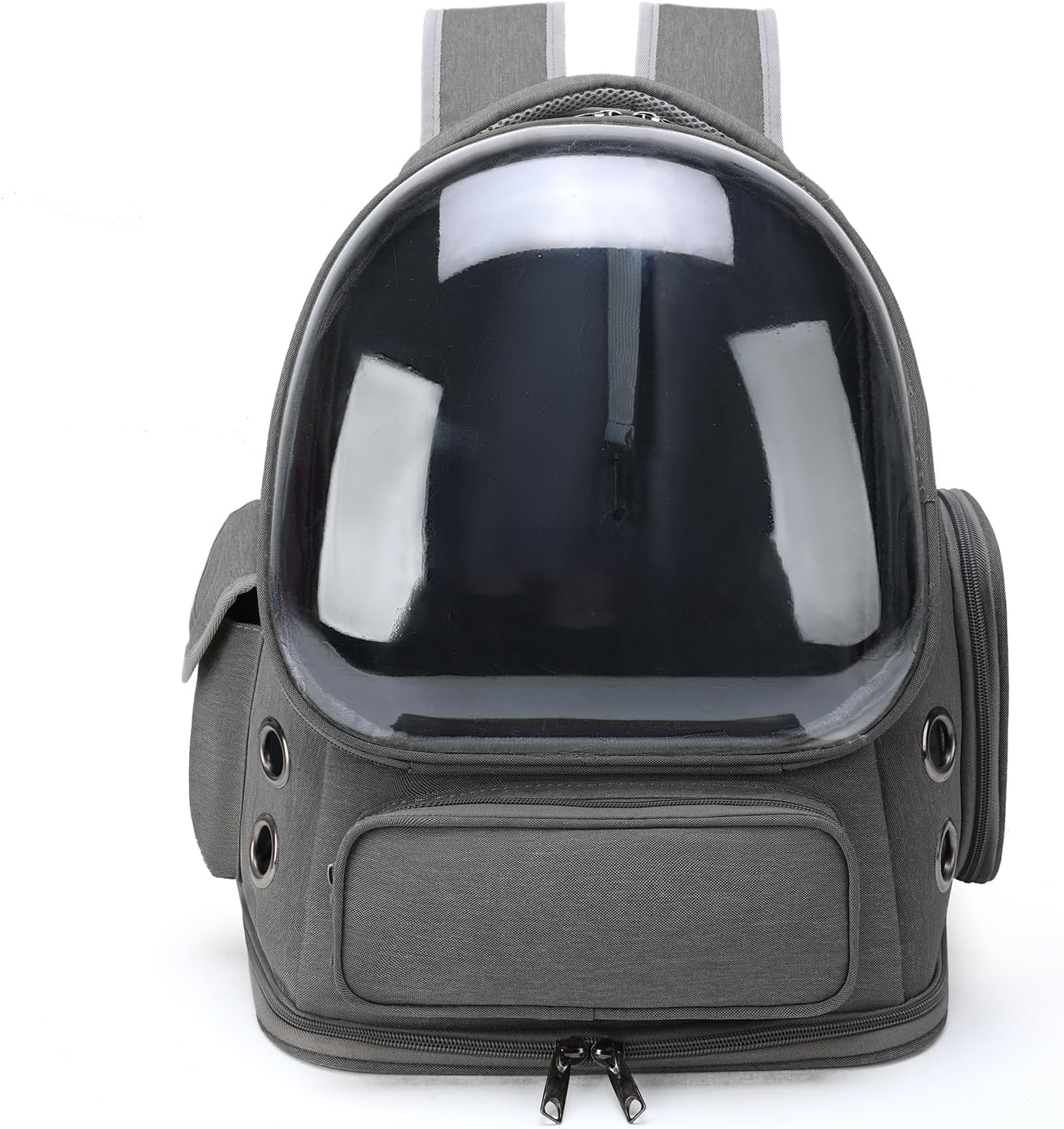 Grey Breathable Cat Bubble Backpack Airline Approved Hiking