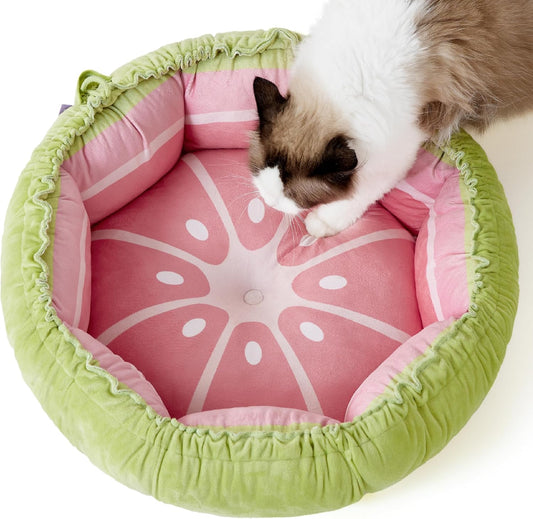 Washable Reversible Donut Pet Bed for Cats and Kittens 21x21x7