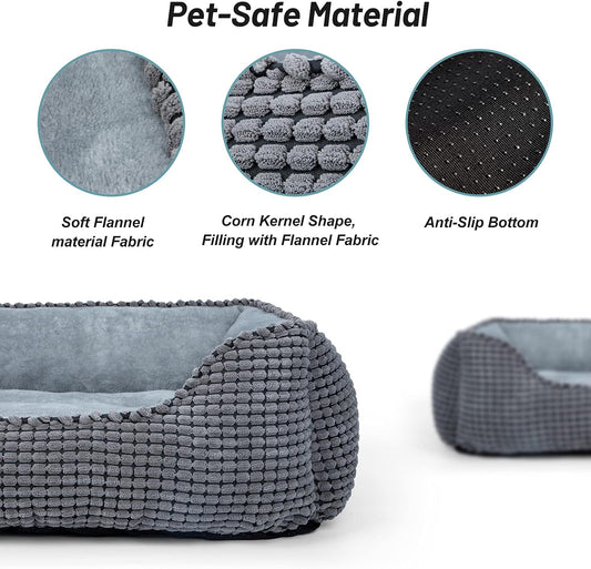 Grey Washable Orthopedic Sofa Pet Bed 20"
