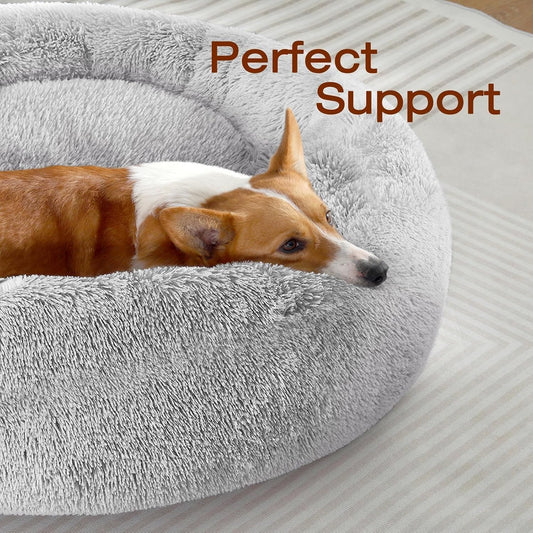 20" Fluffy Donut Calming Anti-Anxiety Pet Bed