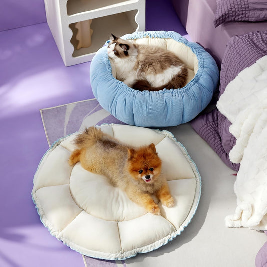 Reversible Donut Cat Bed Washable Puppy Kitten 21x21x7
