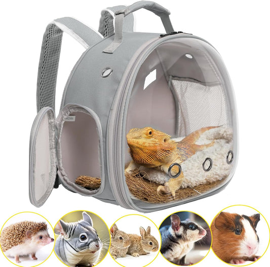 Grey Reptile Bearded Dragon Bubble Backpack Airline Approved