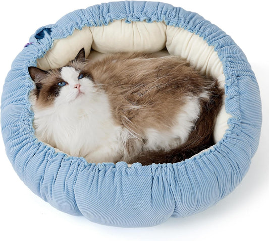 Reversible Donut Cat Bed Washable Puppy Kitten 21x21x7